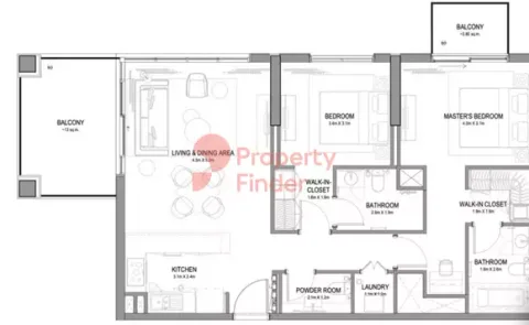 Floor plan, 2 Beds, 0 sq ft
