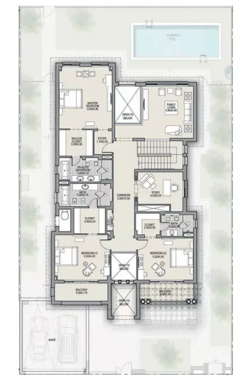 Floor plan, 4 Beds, 6,435 sq ft