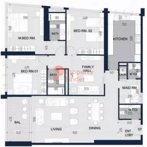 Floor plan, 3 Beds, 2,690 sq ft