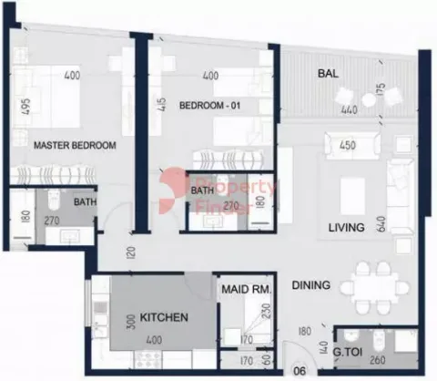 Floor plan, 2 Beds, 1,675 sq ft