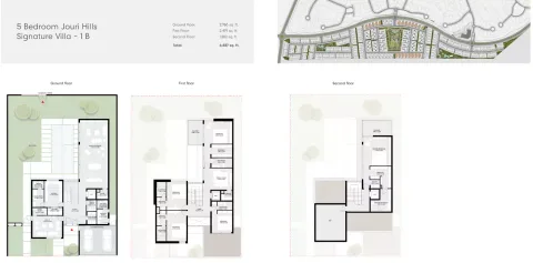 Floor plan, 5 Beds, 6,487 sq ft