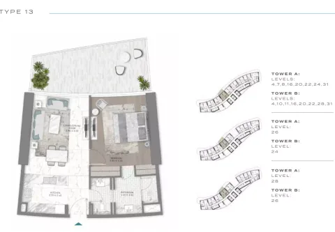 Floor plan, 1 Bed, 0 sq ft