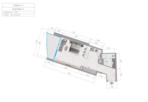 Floor plan, Studio, 0 sq ft