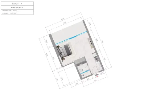 Floor plan, Studio, 0 sq ft