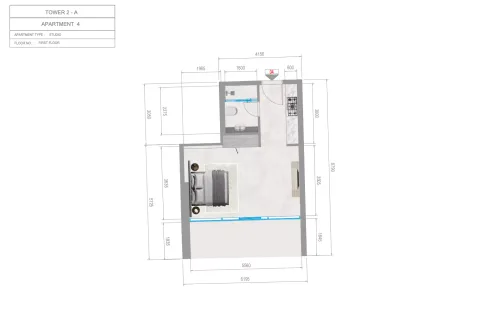 Floor plan, Studio, 0 sq ft
