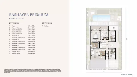 Floor plan, 5 Beds, 6,200 sq ft