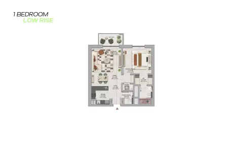 Floor plan, 1 Bed, 0 sq ft