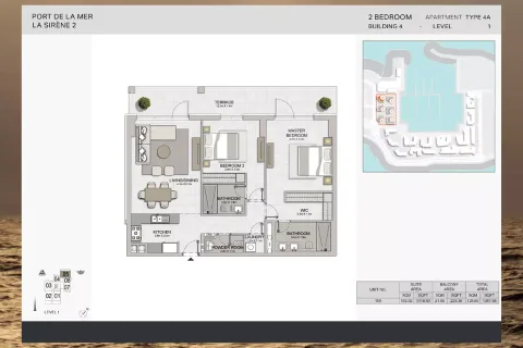 Floor plan, 2 Beds, 1,351 sq ft