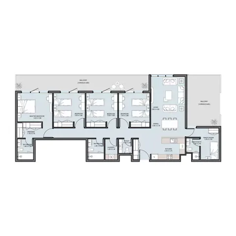Floor plan, 4 Beds, 1,763 sq ft