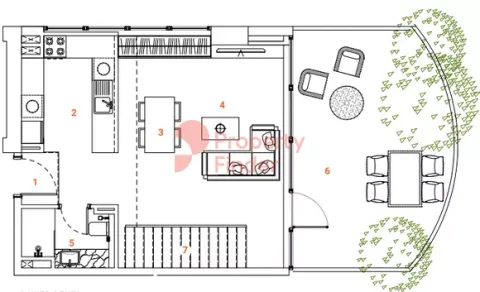 Floor plan, 1 Bed, 1,051 sq ft