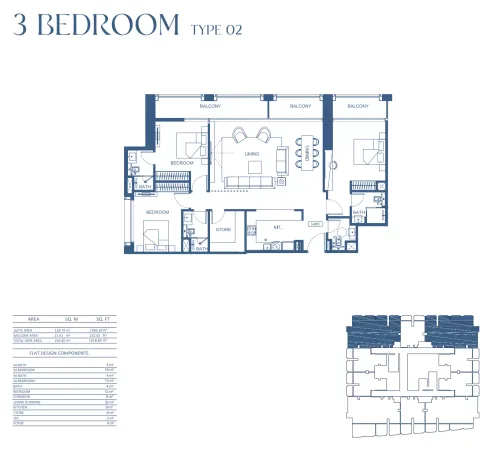 Floor plan, 3 Beds, 1,618 sq ft