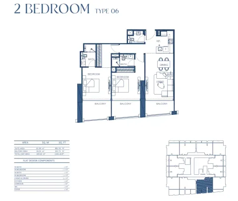 Floor plan, 2 Beds, 1,183 sq ft
