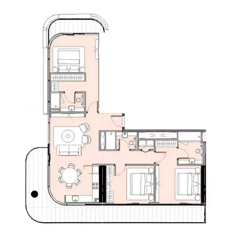 Floor plan, 3 Beds, 1,372 sq ft