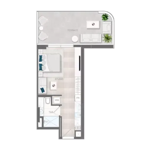 Floor plan, Studio, 426 sq ft