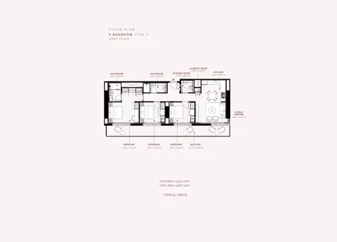 Floor plan, 3 Beds, 1,148 sq ft