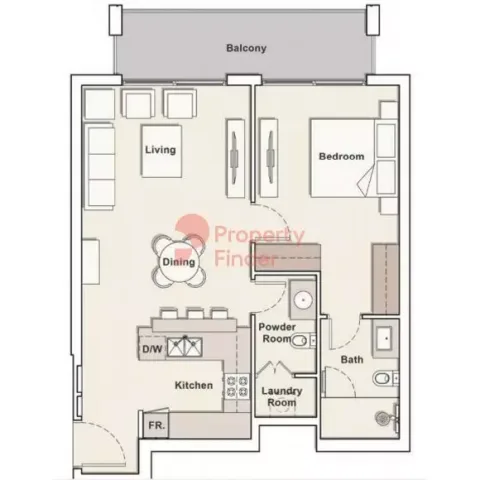 Floor plan, 1 Bed, 782 sq ft