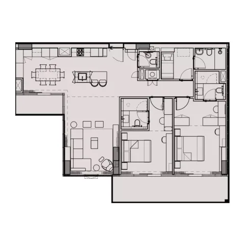 Floor plan, 2 Beds, 1,802 sq ft