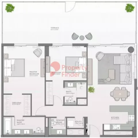 Floor plan, 2 Beds, 1,850 sq ft