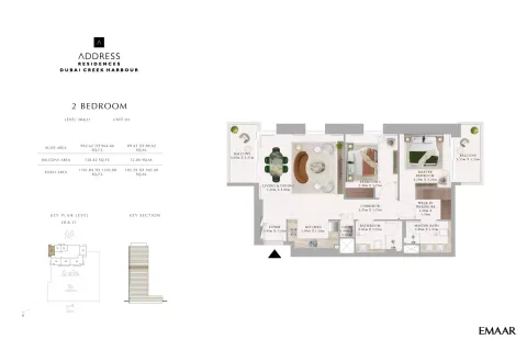 Floor plan, 2 Beds, 1,103 sq ft
