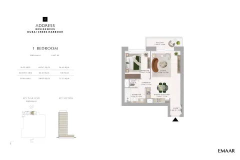 Floor plan, 1 Bed, 780 sq ft