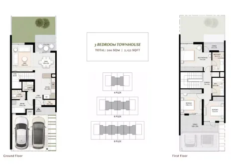 Floor plan, 3 Beds, 2,152 sq ft