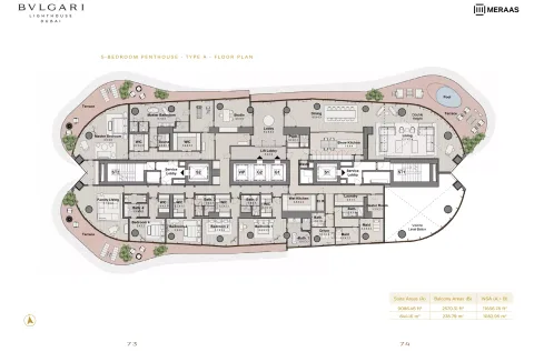 Floor plan, 5 Beds, 11,656 sq ft