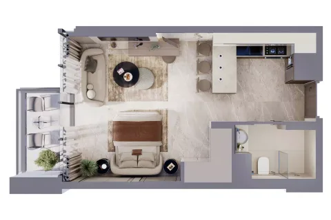 Floor plan, Studio, 435 sq ft