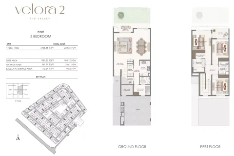 Floor plan, 3 Beds, 2,456 sq ft