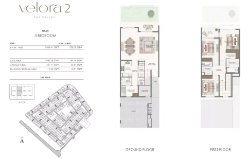 Floor plan, 3 Beds, 2,460 sq ft