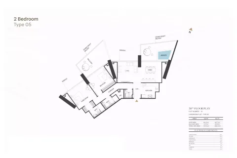 Floor plan, 2 Beds, 1,618 sq ft