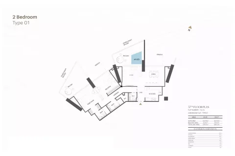 Floor plan, 2 Beds, 1,618 sq ft