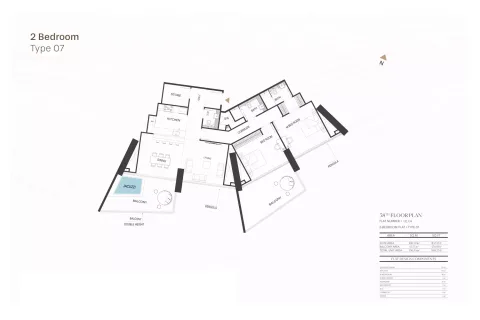 Floor plan, 2 Beds, 1,618 sq ft
