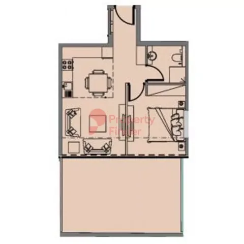 Floor plan, 1 Bed, 0 sq ft