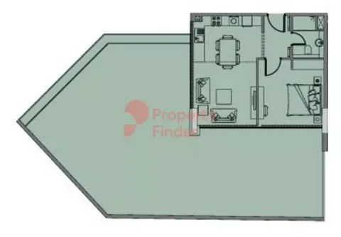 Floor plan, 1 Bed, 0 sq ft