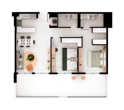 Floor plan, 2 Beds, 1,339 sq ft