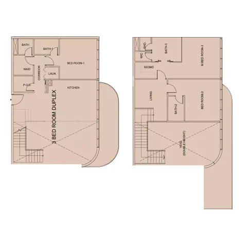Floor plan, 3 Beds, 2,455 sq ft