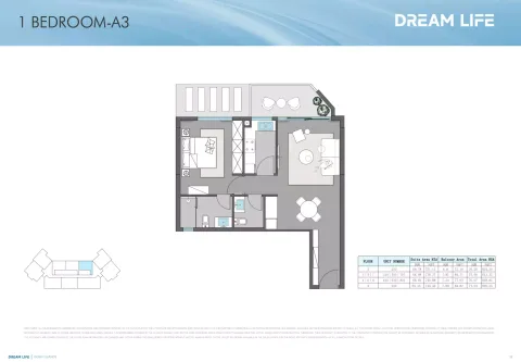 Floor plan, 1 Bed, 813 sq ft