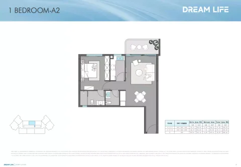 Floor plan, 1 Bed, 830 sq ft