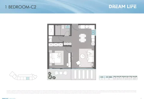 Floor plan, 1 Bed, 785 sq ft