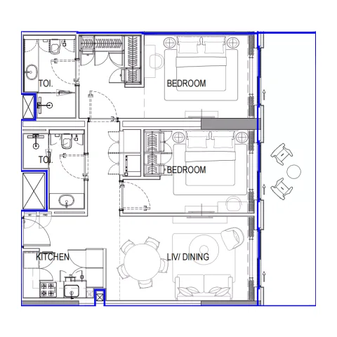 Floor plan, 2 Beds, 1,014 sq ft