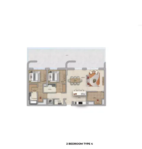 Floor plan, 2 Beds, 0 sq ft