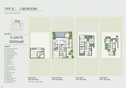 Floor plan, 5 Beds, 5,000 sq ft