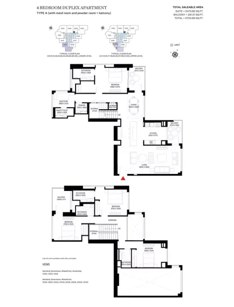 Floor plan, 4 Beds, 2,724 sq ft