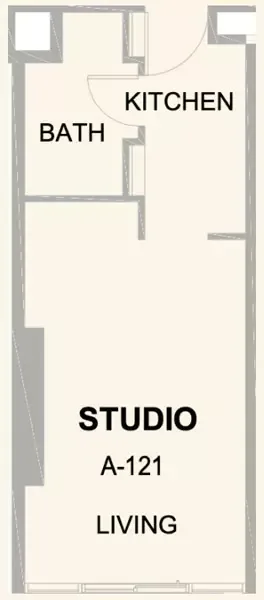 Floor plan, Studio, 570 sq ft