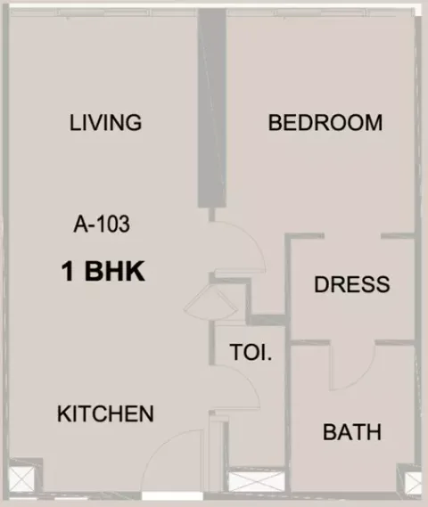 Floor plan, 1 Bed, 807 sq ft