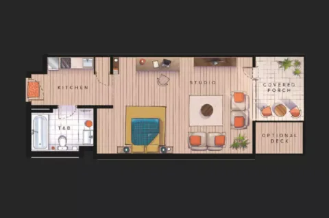 Floor plan, Studio, 0 sq ft