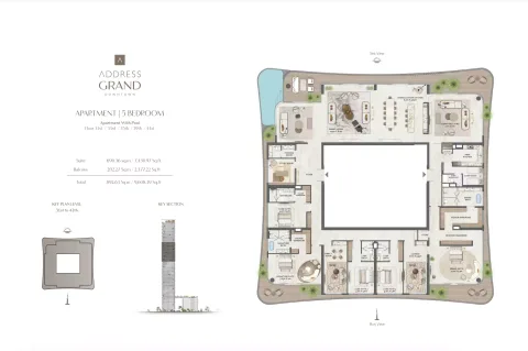 Floor plan, 5 Beds, 9,608 sq ft