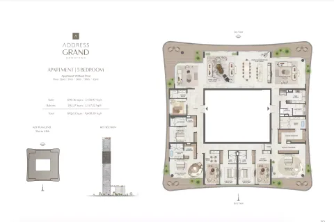 Floor plan, 5 Beds, 9,608 sq ft