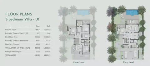 Floor plan, 5 Beds, 4,865 sq ft