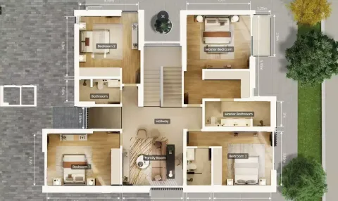 Floor plan, 5 Beds, 4,446 sq ft